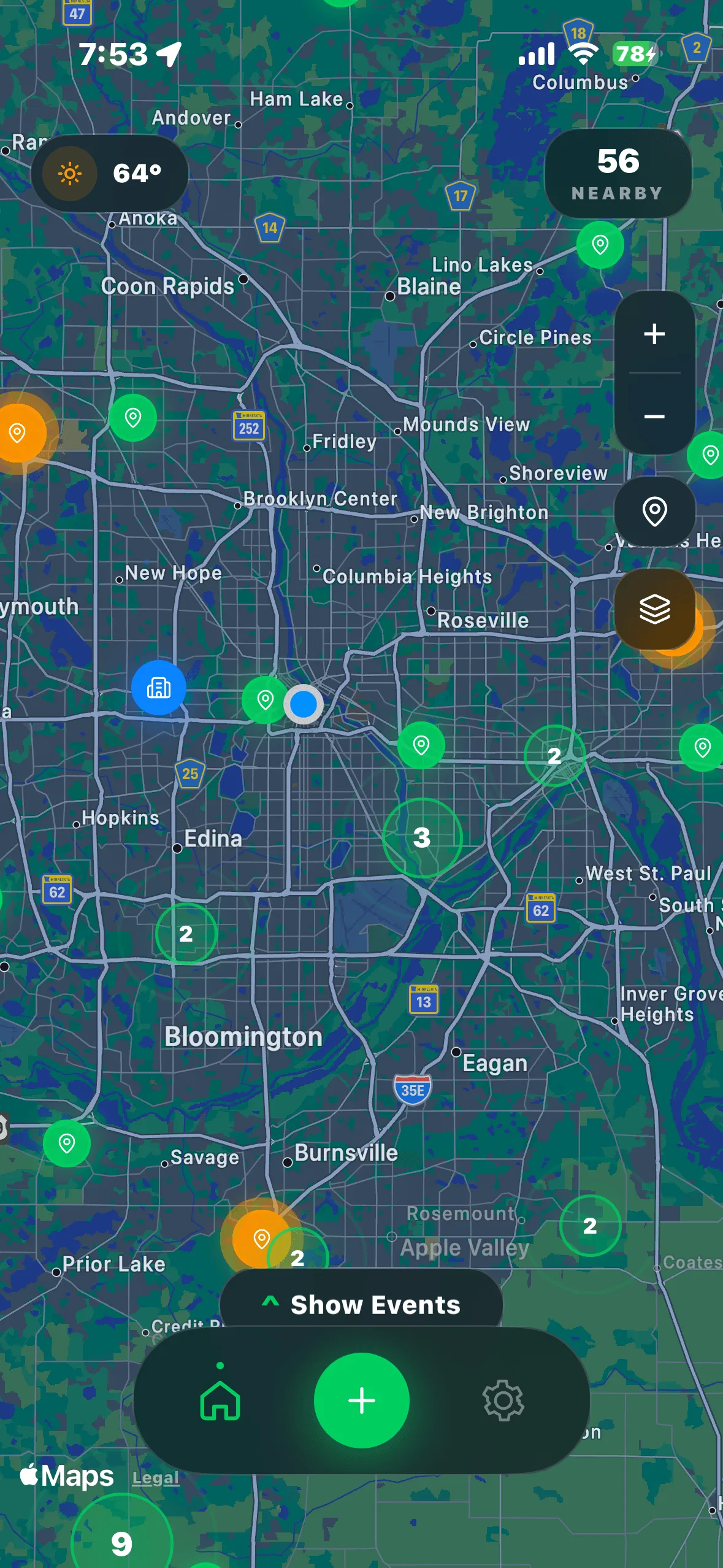 ModifySociety app — nearby car meets map